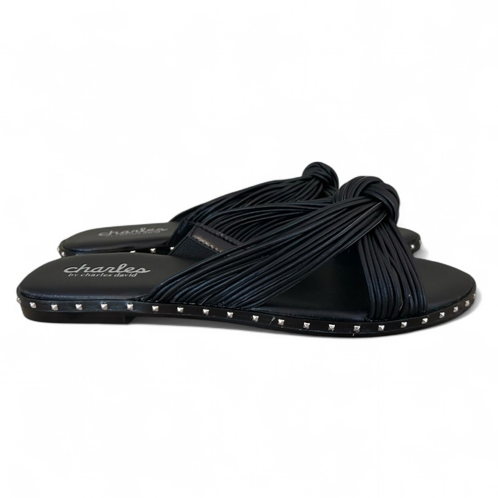 CHARLES BY CHARLES DAVID Women's Bravo Mule Black Sandals, size 8. NEW 💫